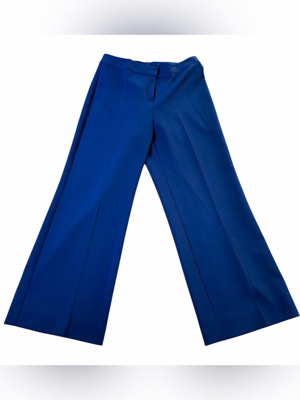 St. John Diana Wide Leg Pants Size 4 Marine Cobalt Blue Pull On NWT